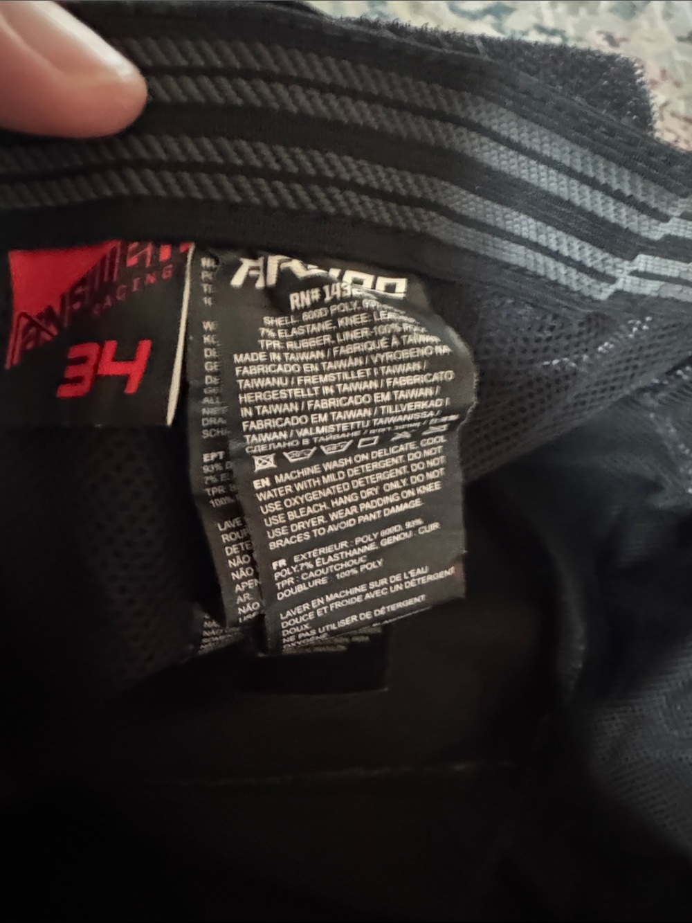 Men's Akron Black Performance Riding Pants - Picture 2 of 3